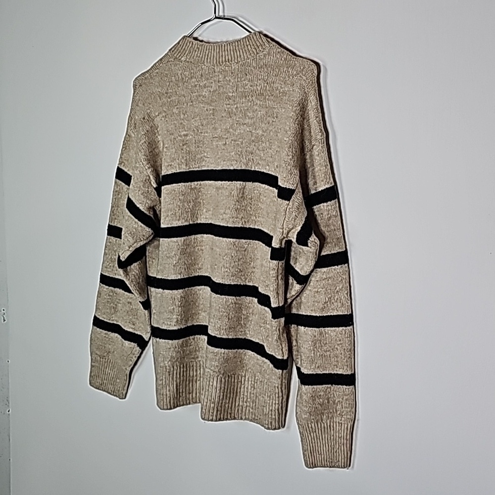 H&M XS tan and black striped sweater - Picture 4 of 7